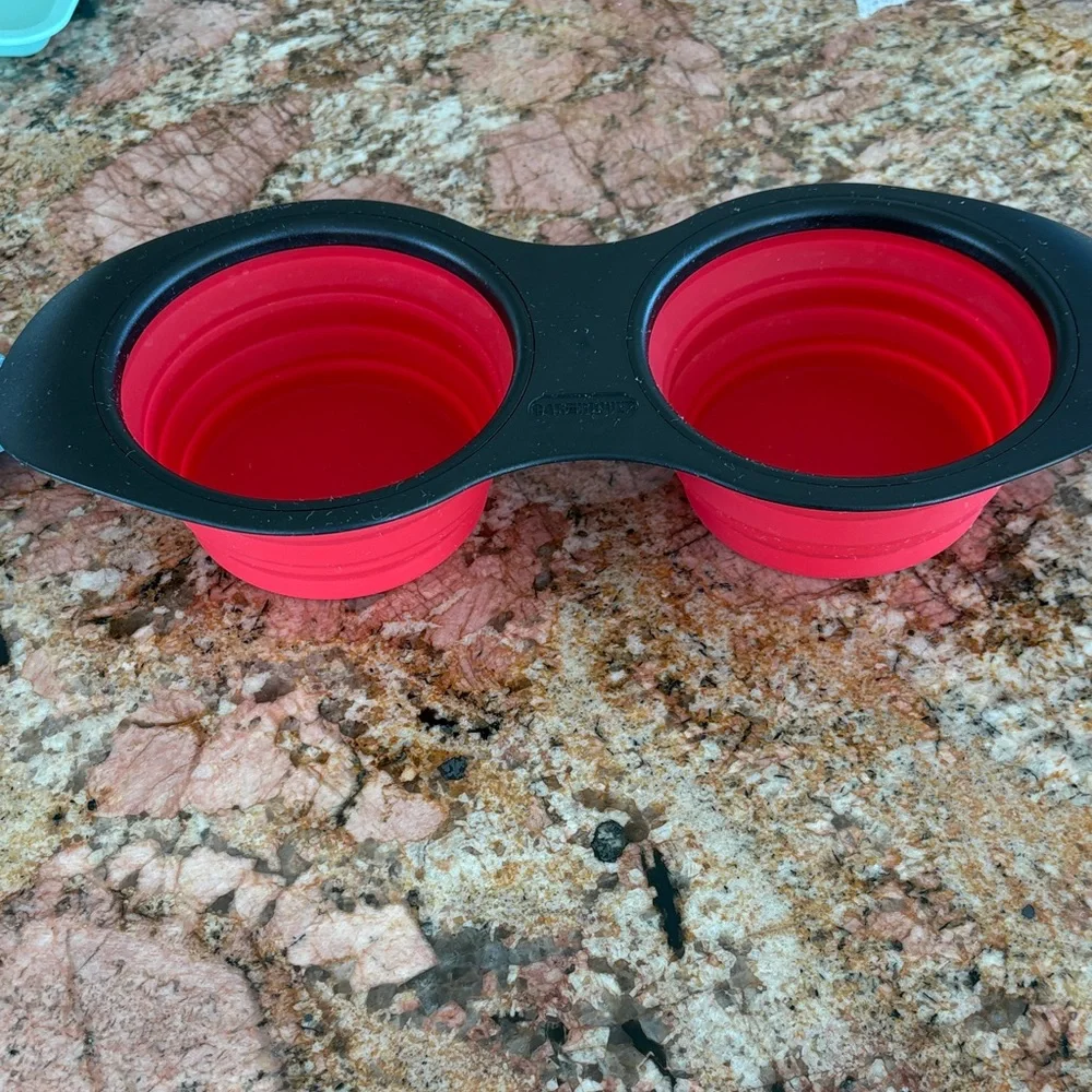 Collapsible Pet Travel Bowl, Mat and Slow Down Feeder